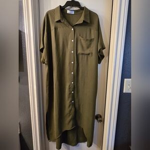 Liam & Co Button Up Maxi Shirt Dress